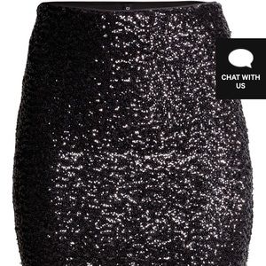 Black sequin skirt